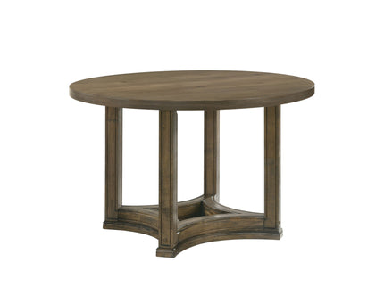 Parfield - 5 Pieces Round Dining Room Set - Light Brown / Oak
