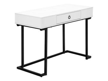 Computer Desk For Home Office, Glossy, Storage Drawer