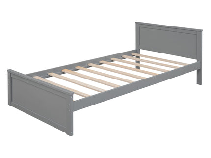 Loft Bed With A Twin Size Standalone Bed, Shelves, Desk, And Wardrobe