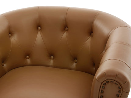 360° Swivel Accent Chair With Curved Back