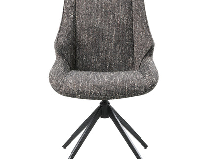 Malika - Side Chair With Swivel (Set of 2) - Brown Gray