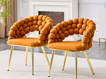 Puffy Bubble, Ball Chain Chairs For Dining Room (Set of 2)
