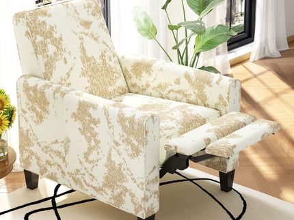 Push Back Upholstered Recliner Armchair
