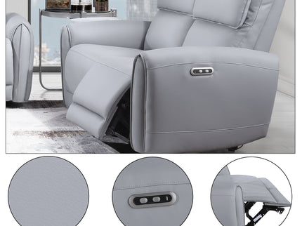 Jeromie - Power Motion Loveseat With USB Port - Gray