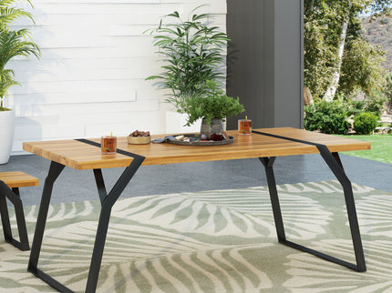 Zora - Dining Table Industrial & Iron Table - Black