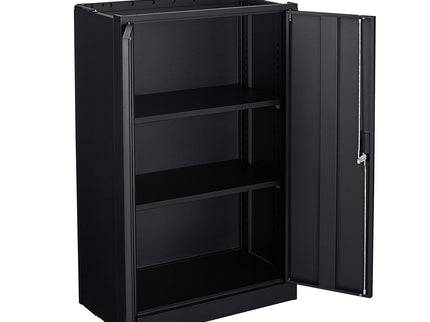 Metal Storage Cabinet With Locking Doors And Adjustable Shelf, Folding Filing Storage Cabinet, Folding Storage Locker Cabinet For Home Office, School, Garage