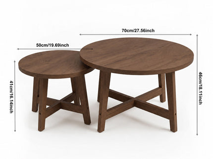 Round Nesting Stackable Tables For Living Room