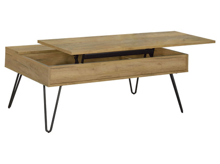 Amara - Lift Top Coffee Table With Hidden Storage - Oak