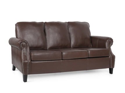 Contemporary 3 Seater Sofa With Nailhead Trim