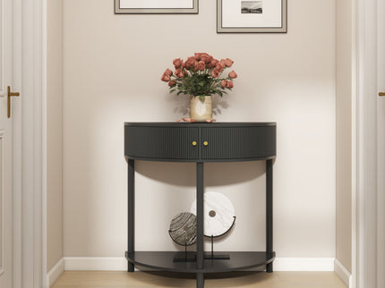 Demi Lune - Console Table With 2 Storage Drawers