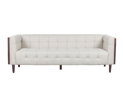 Contemporary Mid-Century Charm 3 Seater Sofa With Button Tufted Waffle Stitching