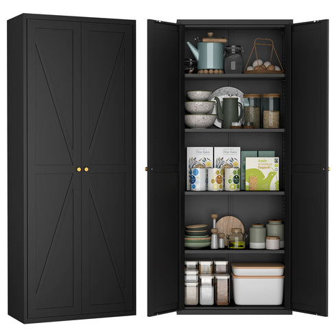 Adjustable 2 Door Storage Cabinet With Adjustable Shelves
