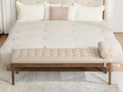 Upholstered End Of Bed Bench With Headrest