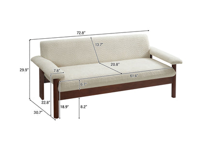 Loveseat Sofa 2 Seater Couch With Armrest Pillows