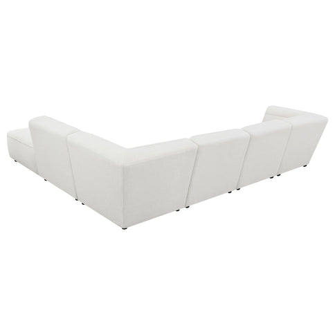 Nevve - 6 Piece Upholstered Tufted Sectional - Ivory