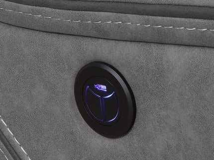 Barton - Upholstered Power Reclining Sectional Sofa - Gray