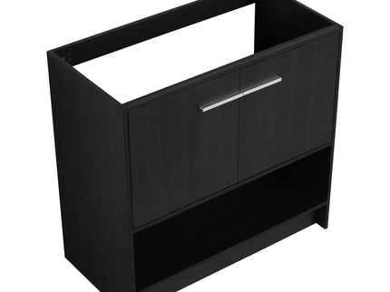 Modern Bathroom Vanity With Ceramic Sink, Freestanding Cabinet, Soft Closing Doors