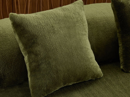 Modern Curved Sofa With Pillows