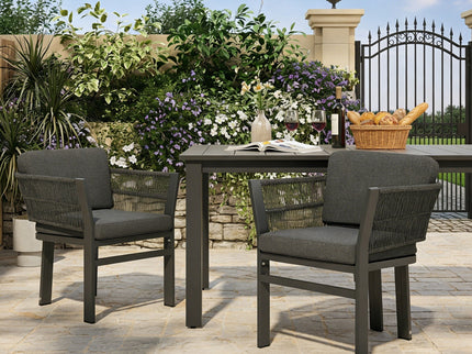 Outdoor Dining Chair, All-Weather Patio Seating For Backyard (Set of 2)