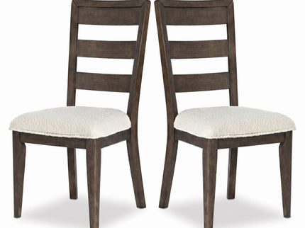 Upholstered Dining Chair With Ladder Back Design (Set of 2)