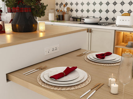 Expandable Kitchen Island With Power Outlet