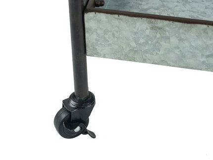 Homestead Galvanized Shelf Display 3 Tier - Metallic Gray