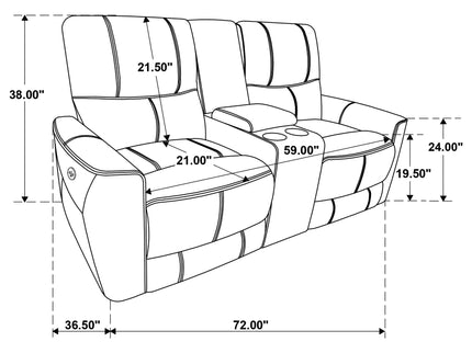 Amberly - 3 Piece Power Reclining Sofa Set - Light Gray