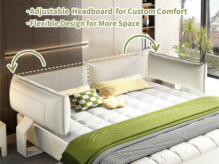Cloud Bed Frame With Oversized Padded Movable Headboard