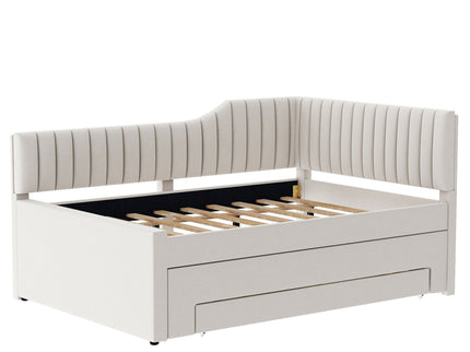 Upholstered Daybed With Trundle And 3 Drawers
