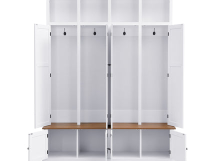 Hall Tree With Bench And Cabinet