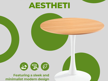 Mid-Century Tulip Table With Round Top, Pedestal Base