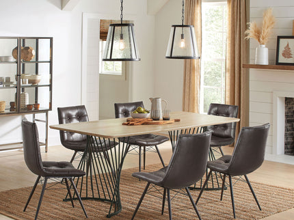 Back Dining Chairs With Button Tufting (Set of 4) - Brown