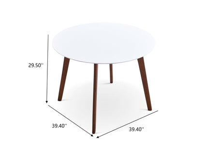 Dining Table - Brown / White