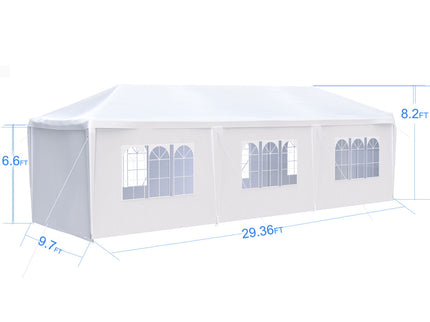 10X30' Wedding Party Canopy Tent Outdoor Gazebo With Removable Sidewalls