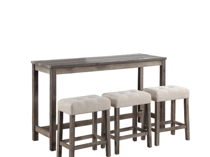Oriana - 4 Piece Counter Height Pub Table Set With Tufted Stools