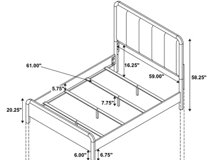 Tully - Queen Bed - Nutmeg Brown