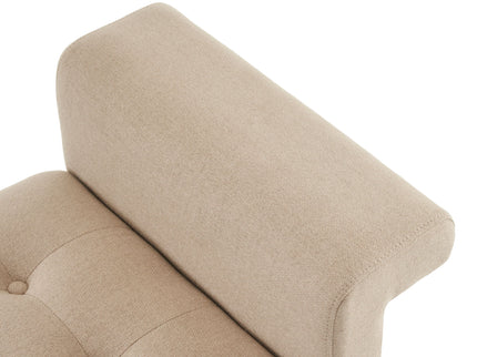 Elegant Tufted Ottoman - Beige / Brown