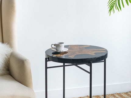 Side Table - Black / Brown
