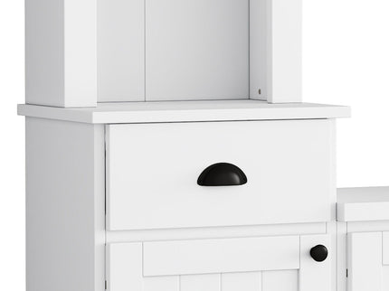 Minimalist Entertainment Wall Unit Set With Bridge For TVs Up To 75"