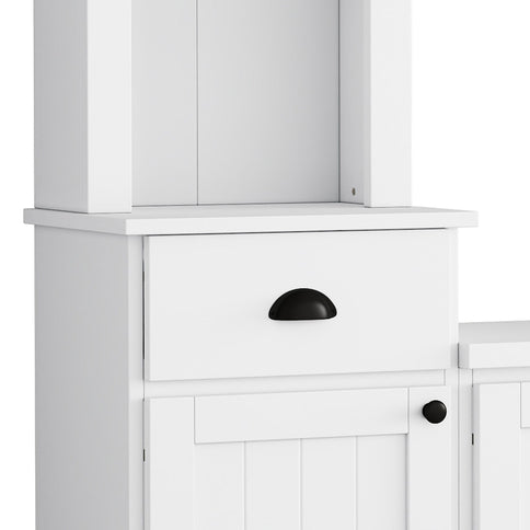 Minimalist Entertainment Wall Unit Set With Bridge For TVs Up To 75"