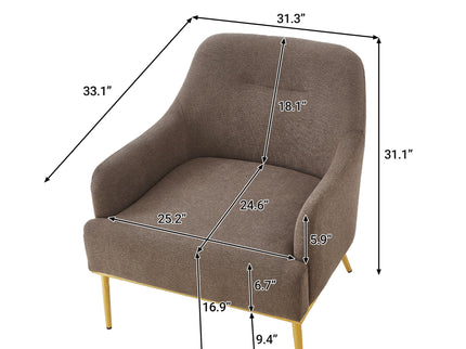 Modern Elegance Accent Chair With Curved Backrest