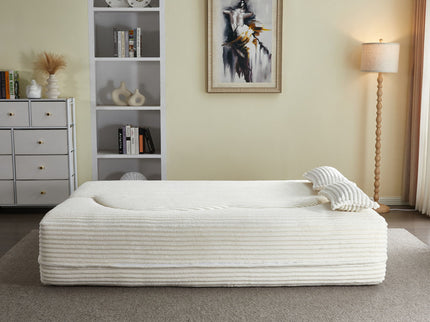 Floor Convertible Sleeper Sofa Bed With 2 Pillows
