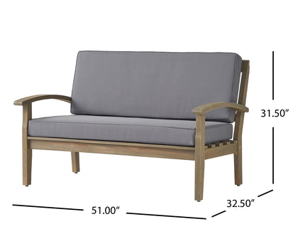 Outdoor Chat Set With Coffee Table And Loveseat