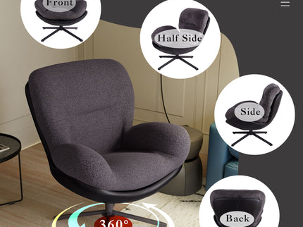 360° Swivel Office Chair, No Wheels