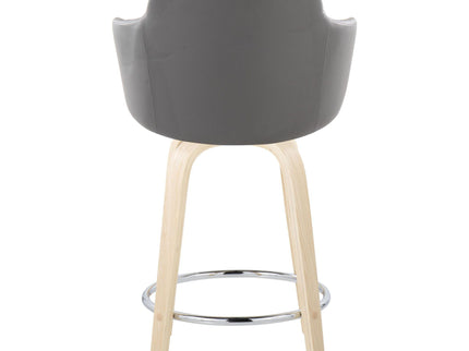 Boyne - Contemporary Fixed Height Counter Stool & Swivel With Round Footrest (Set of 2)