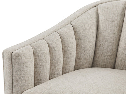 Solitude - Skirted Swivel Accent Chair With Hemp Like
