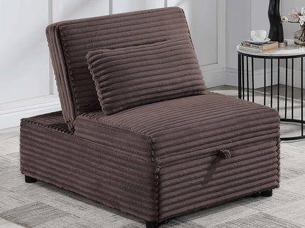 Sleeper Sofa Chair With Plush Cushion And Pull Out Bed Convertible Couch With Matching Pillow - Chocolate
