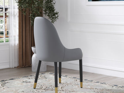 Modern Sponge-Filled Dining Chair, Solid Wood Metal Legs, Suitable For Restaurants, Living Rooms And Rooms (Set of 2)