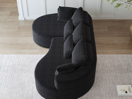 Curved Oversized Sectional Sofa With Extra Deep Seat