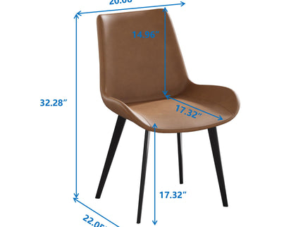 Modern Dining Chair Living Room Metal Leg Dining Chair (Set of 2)